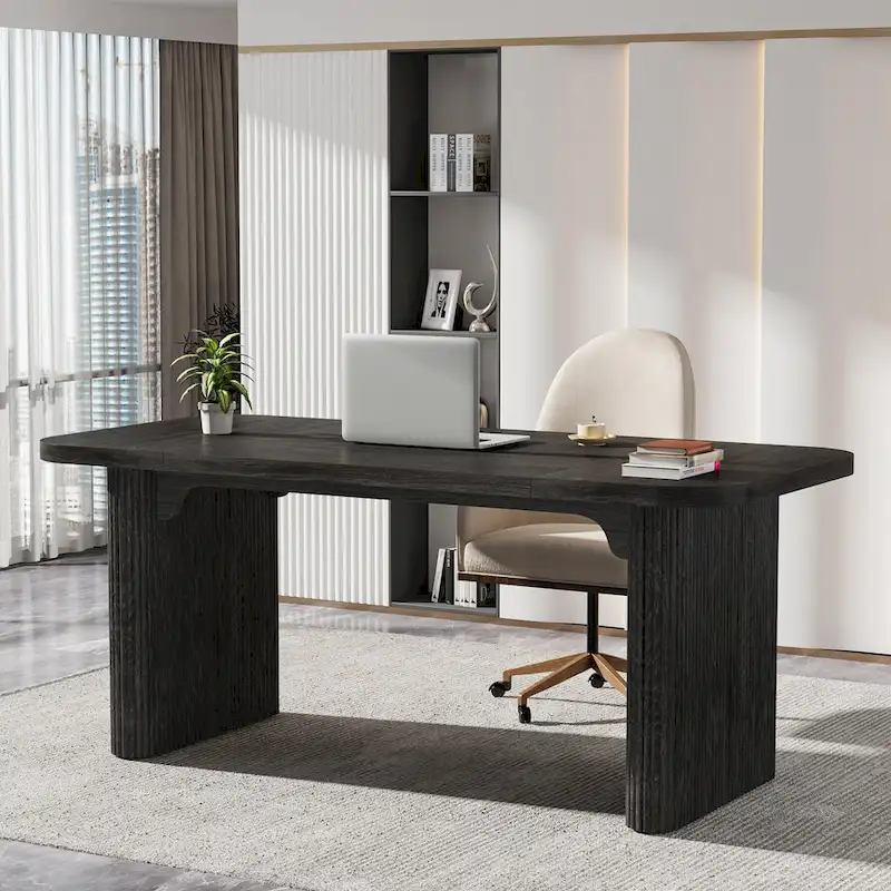 62.99 W Modern Executive Desk Simple Computer Desk with Engineered Wood Top and Legs