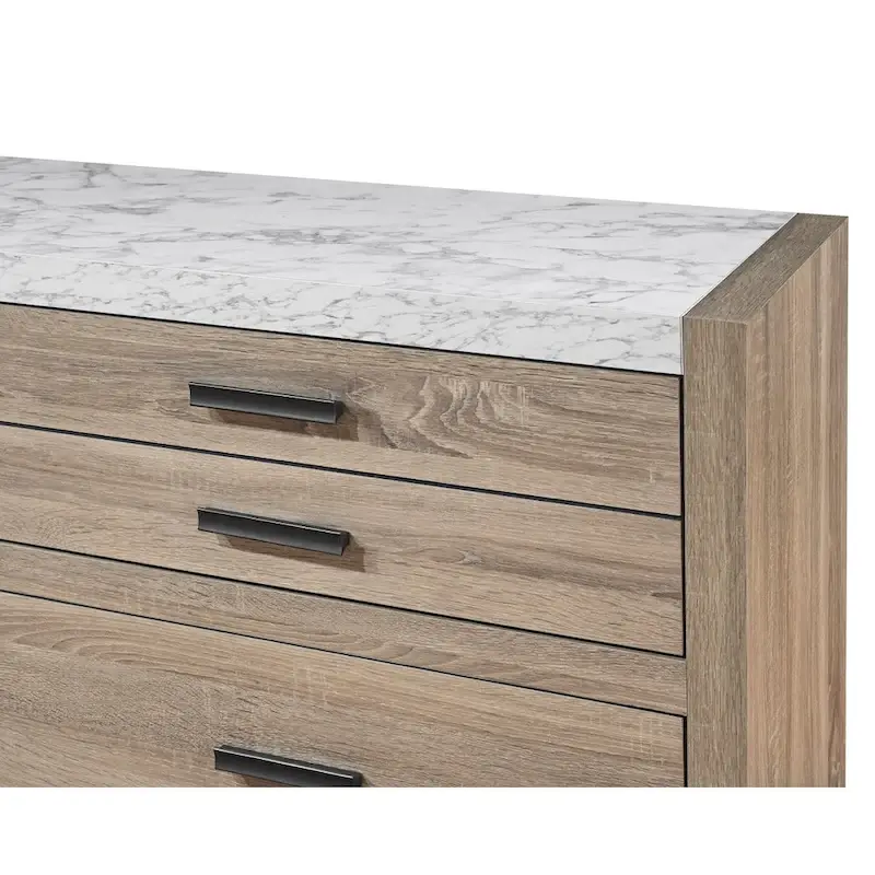 Daemon 5 Piece Light Brown Panel Bedroom Set