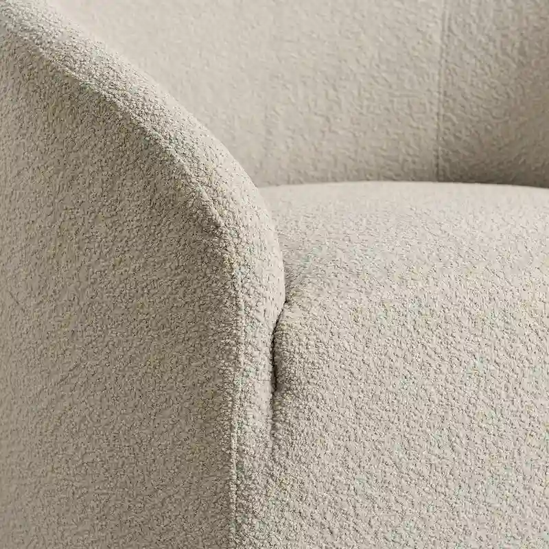 KINWELL 32W Boucle Upholstered Swivel Barrel Armchair (Set of 2)