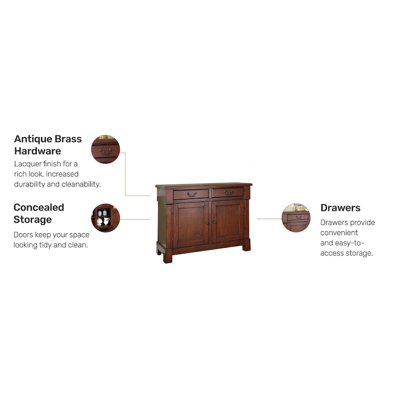 Aspen Rustic Cherry Buffet by Homestyles