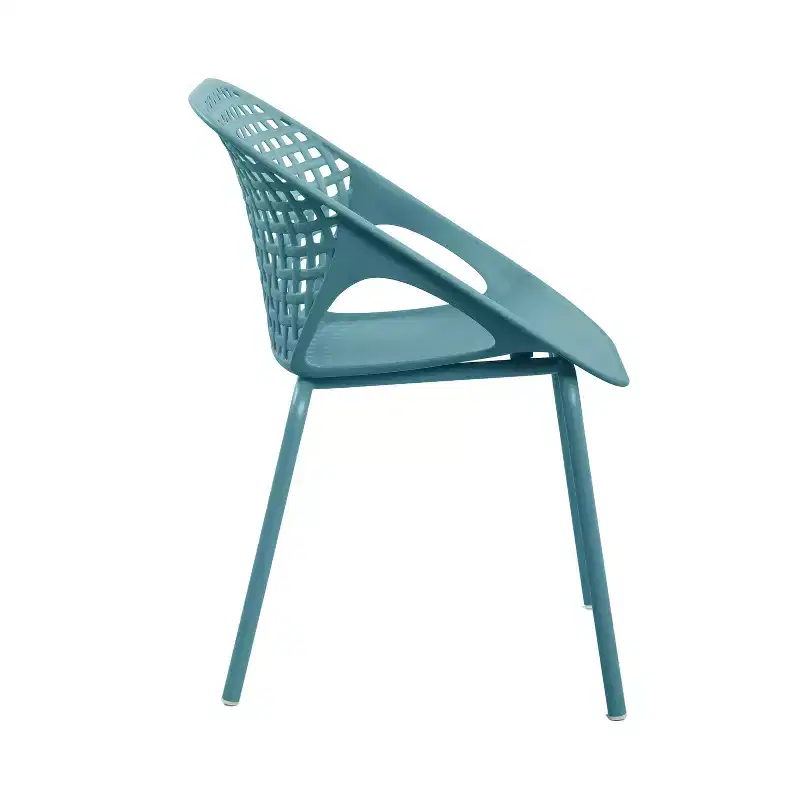 Christopher Knight Home Chaitanya Modern Patio Iron and Plastic Chairs (Set of 2)