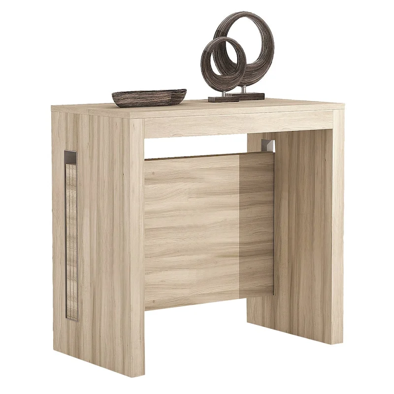 ERIKA Modern Extendable Console Table Dining Table - 31.5  W x 17.5  D x 30  H ( Ext: 17.5  - 73  W )