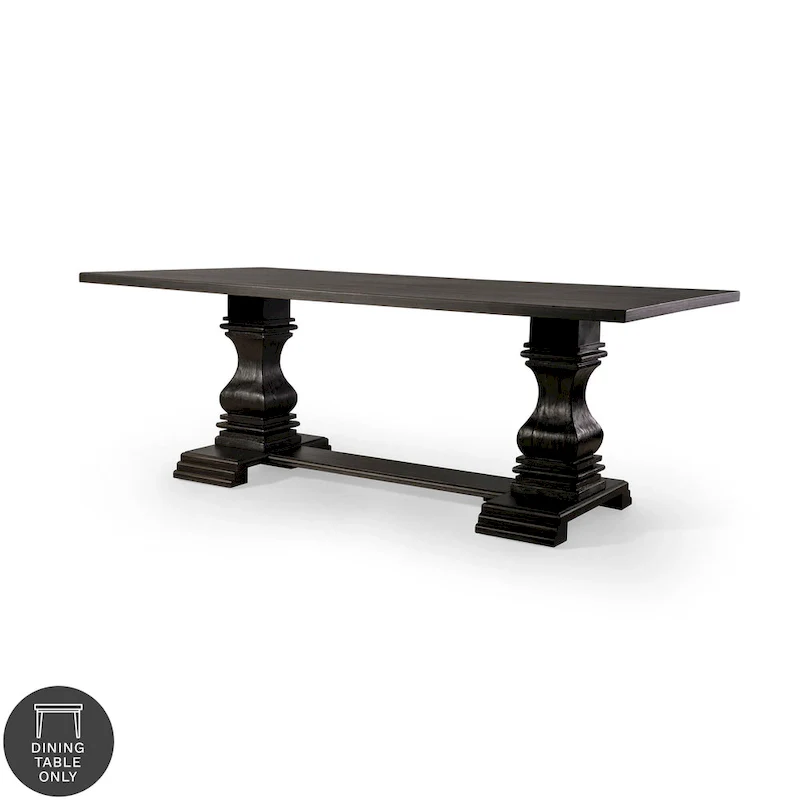 Copper Grove Vinkovci Traditional Antique Black 84-inch Dining Table