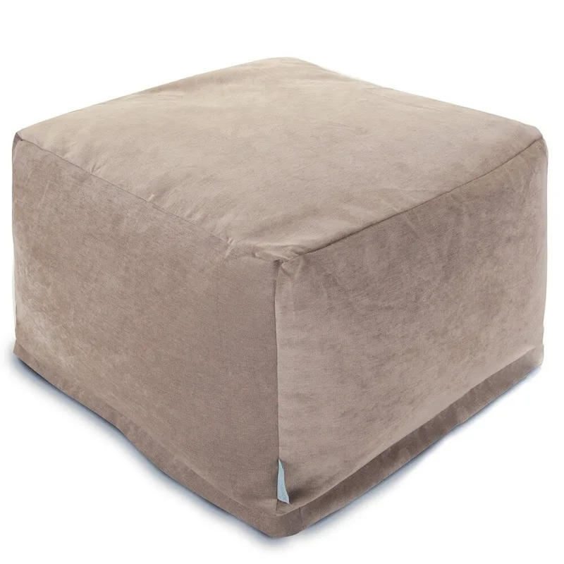 Velvet Pouf Ottoman – Round Footrest & Extra Seating
