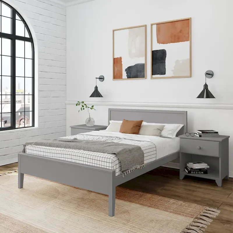 Plank and Beam Full-Size Bed with Panel Headboard