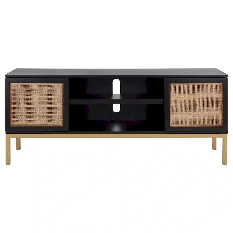 Cristen 1 Shelf Rattan Media Stand - 54  W x 15  D x 22  H - 54Wx15Dx22H