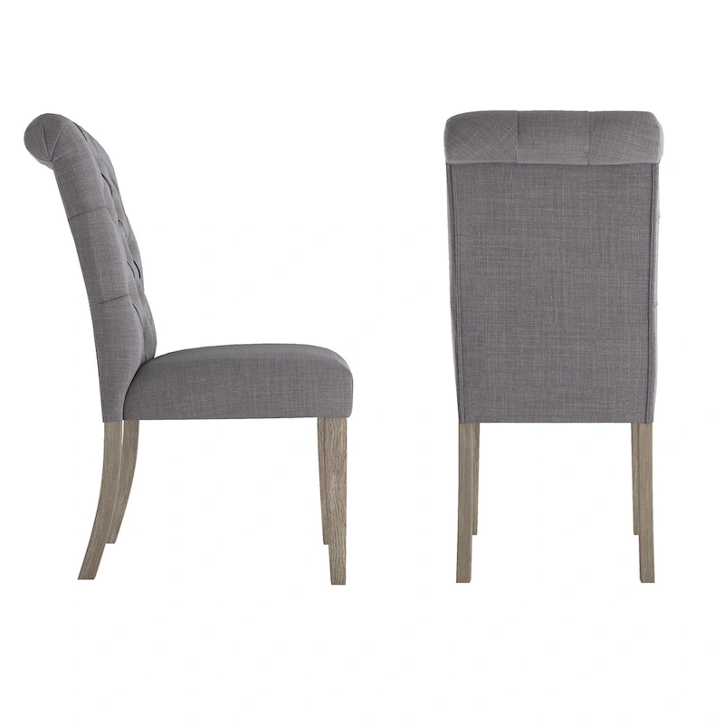 Krakova Tufted Rolled Back Parsons Chairs (Set of 2)