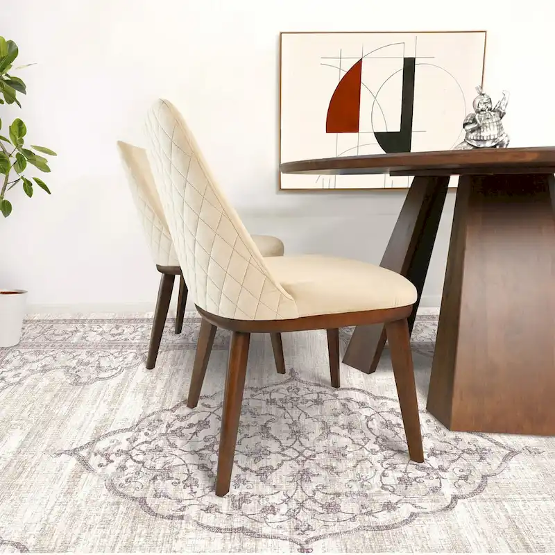 Dropia Mid-Century Modern Dining Chair Velvet (Set of 2)