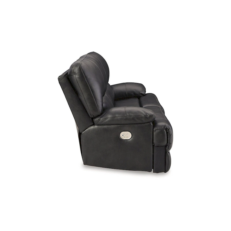 Signature Design by Ashley Mountainous Black Power Reclining Sofa - 85W x 42D x 42H