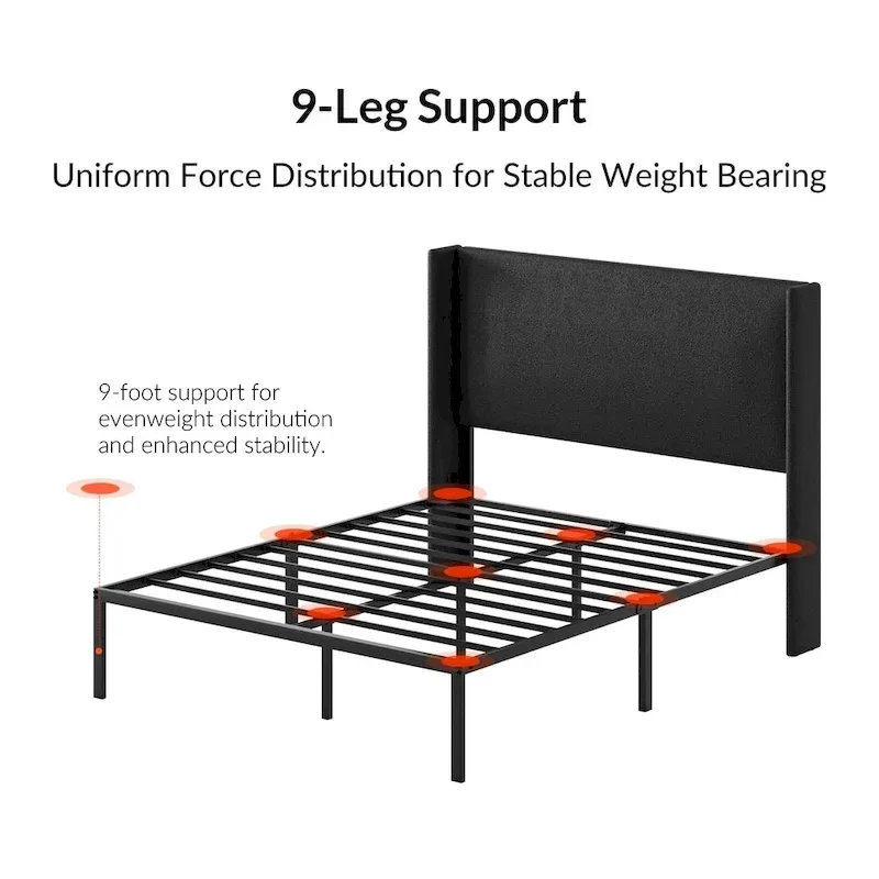 Louise Traditional Washable Slipcover Bed Upholstered Metal by HULALA HOME