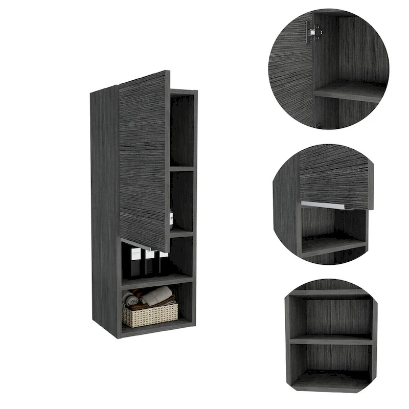 Medicine Cabinet Hazelton,Bathroom, Smokey Oak Finish,High quality and durable