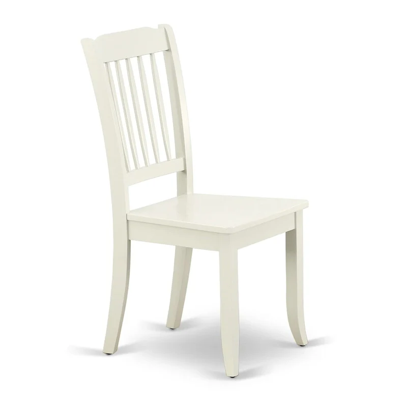 East West Furniture Kitchen Table Set- A Round Dining Table and Dining Room Chairs, Linen White (Pieces Options)