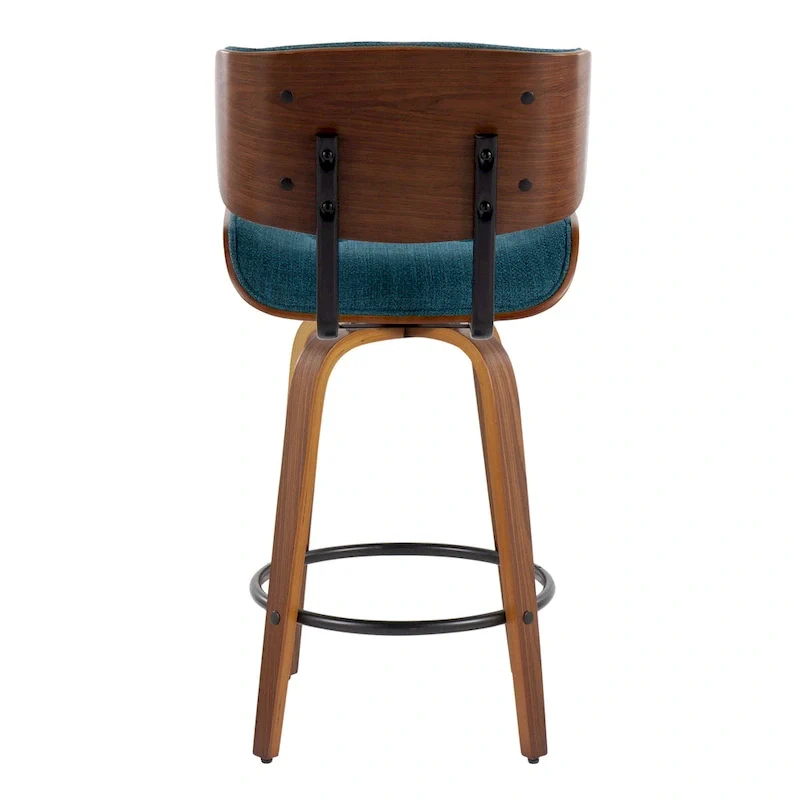 Leksand 26 Fixed-Height Counter Stool with Bent Wood Legs (Set of 2)