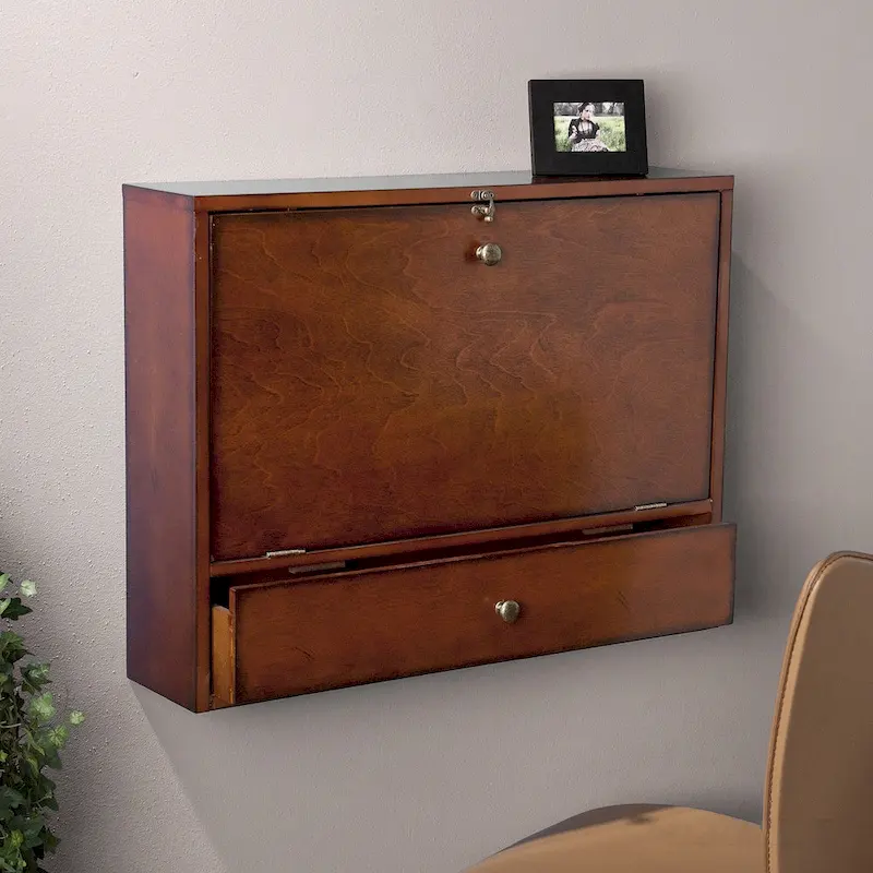 SEI Furniture Arkins Brown Mahogany Wall-mount Laptop Desk