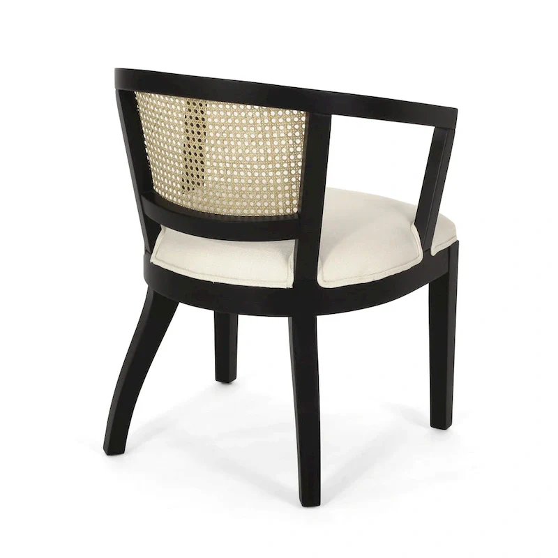 Upholstered rubberwood dining chair