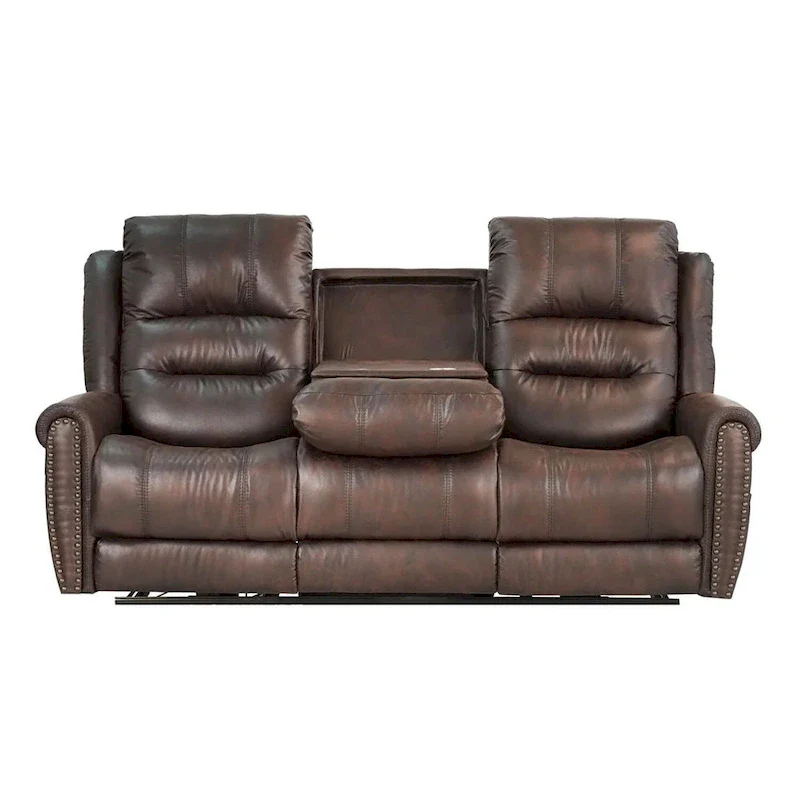 Power Sofa Loveseat Recliner Adjustable Headrest High Back Nailhead