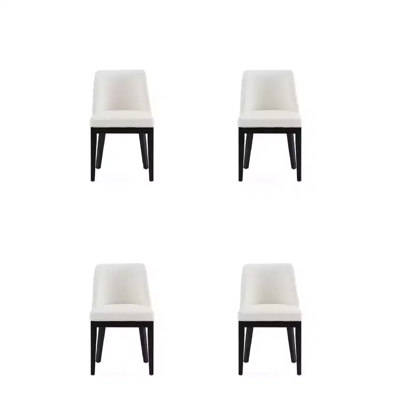 Set of 4 Gansevoort Modern Faux Leather Dining Chairs - Manhattan Comfort