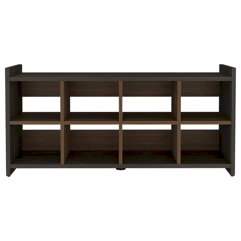 Shoe Rack, Eight Shoe Capacity, Carbon Espresso / Mahogany Finish