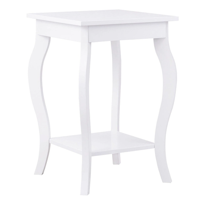 Accent Side End Coffee Table with Storage Shelf