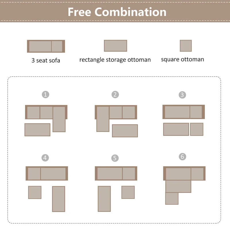 L-Shaped Reversible Modular Sectional Couch,Upholstered Sectional Sofa