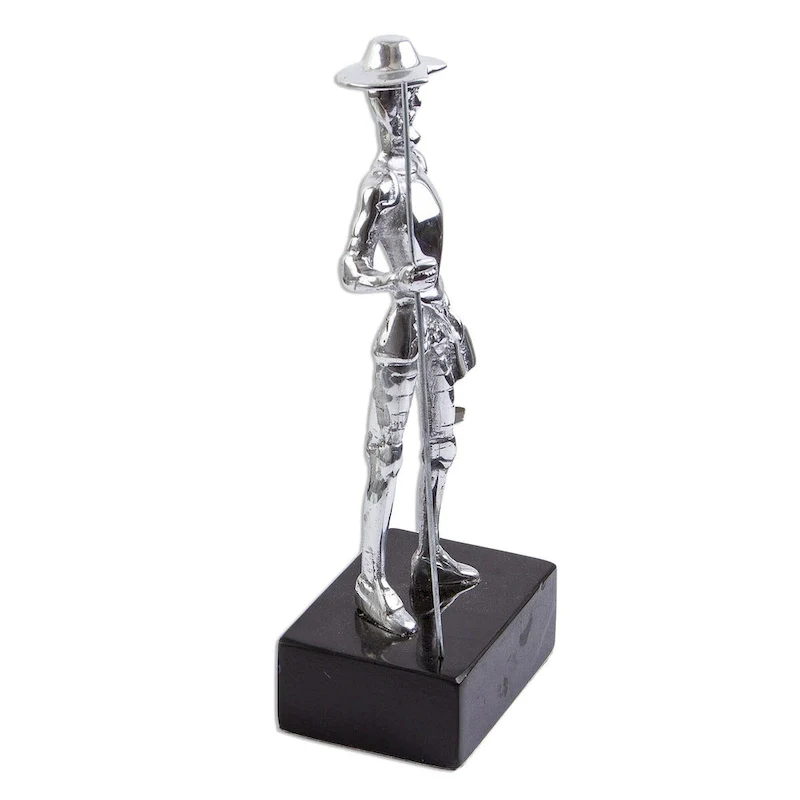Novica Handmade Knightly Quixote Aluminum Statuette
