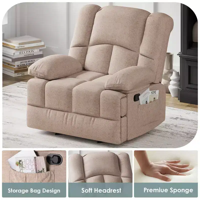 Oversized Rocking Rocker Recliner Chair for Living Room Adults