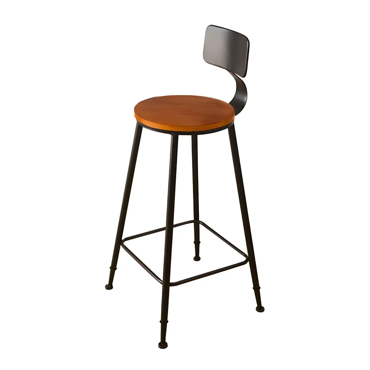 Rectangular Brown Wooden Bar Height Bar Set