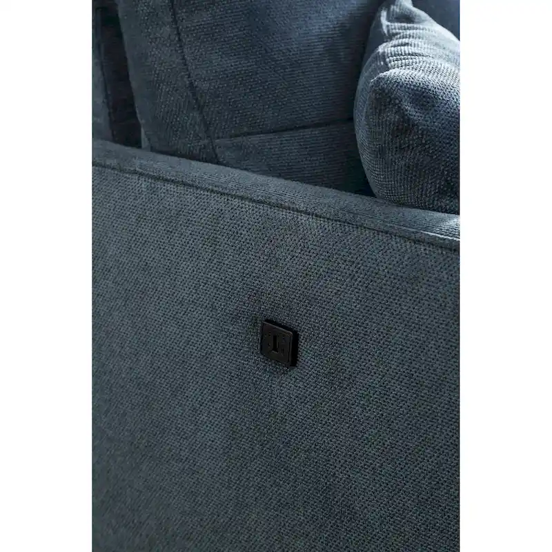 Loveseat With Waterproof Fabric, USB Charge