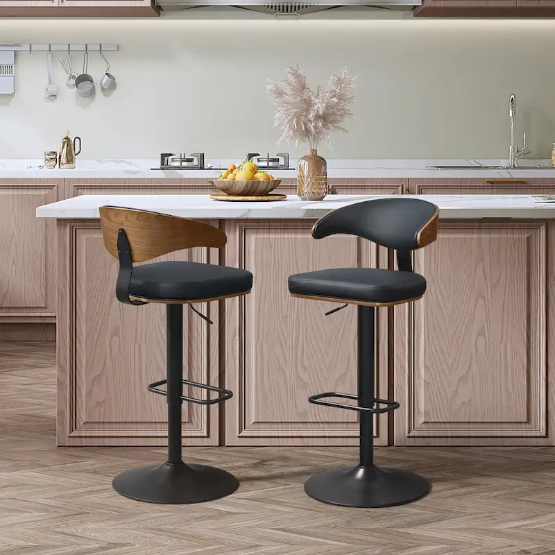 Art Leon Bentwood Swivel Adjustable Bar Stools
