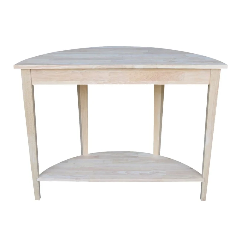 Half-moon Unfinished Modern Console Table
