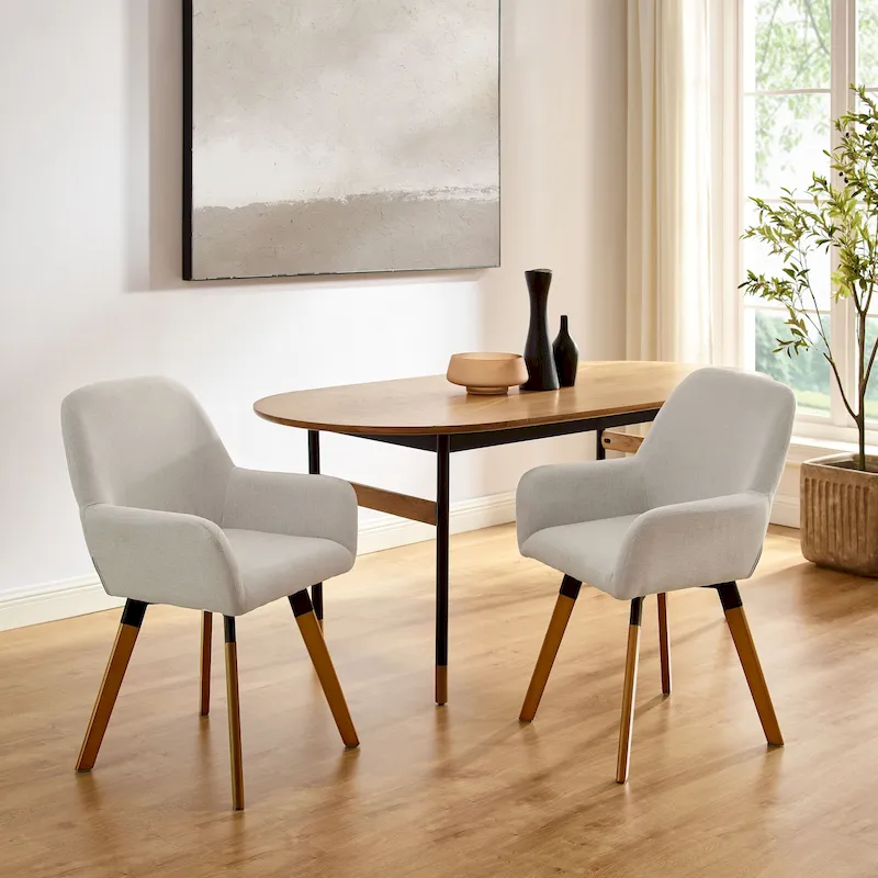 Art Leon Swivel Accent Dining Chairs (Set of 2)