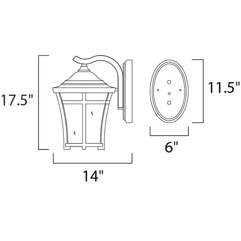 Maxim Lighting Balboa VX 1 - Light Wall Light in Copper Oxide
