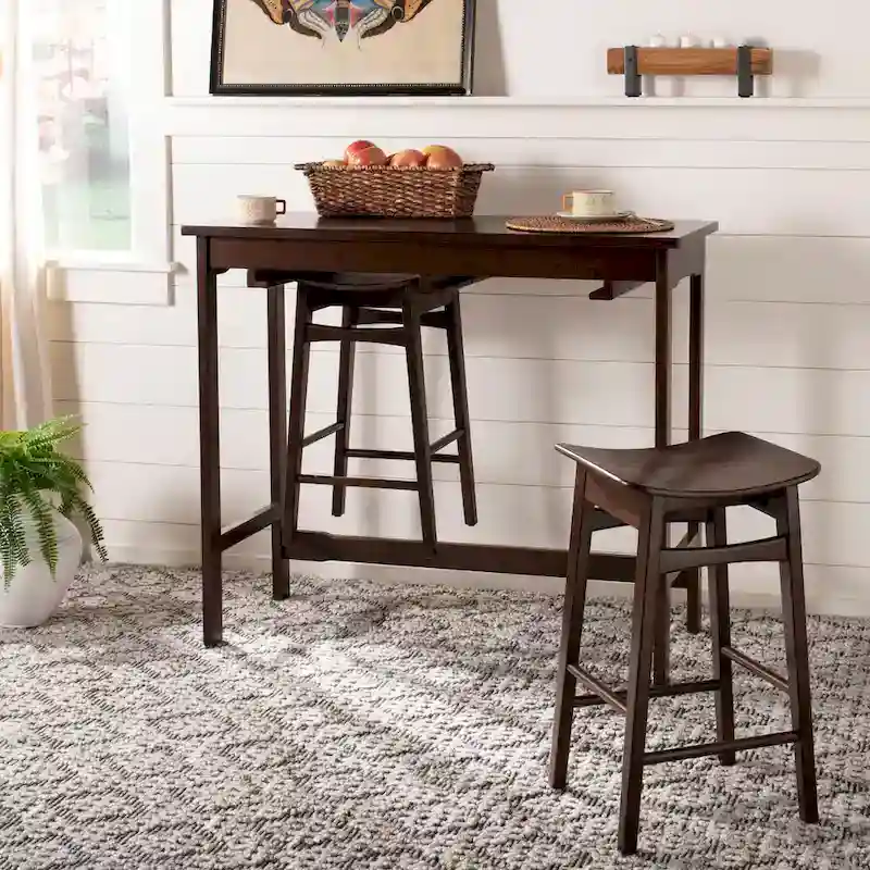 SAFAVIEH Neoma 3 Piece Pub Set - White Oak - 42.1 x 17.7 x 36.2 - 42Wx18Dx36H