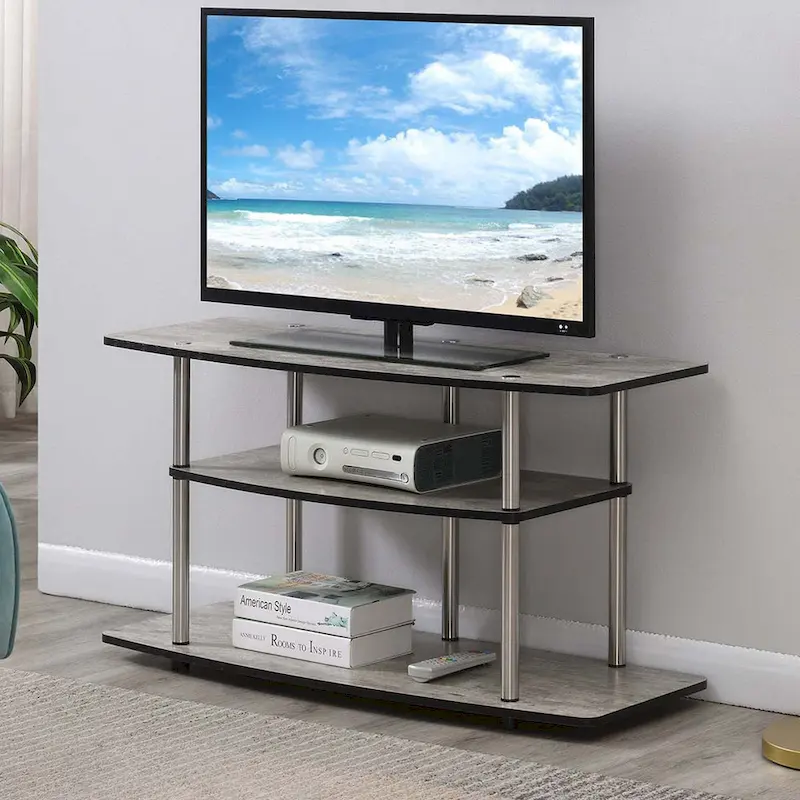 Convenience Concepts Designs2Go No Tools 3 Tier Wide TV Stand