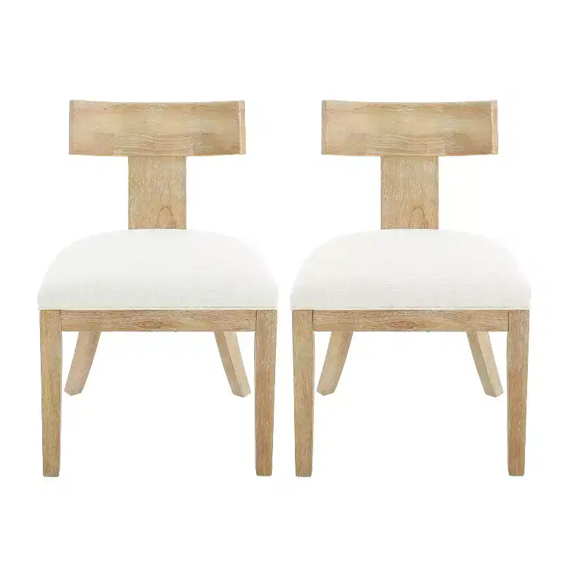 Christopher Knight Home Senna Upholstered Fabric Rubberwood Frame Dining Chair (Set of 2)