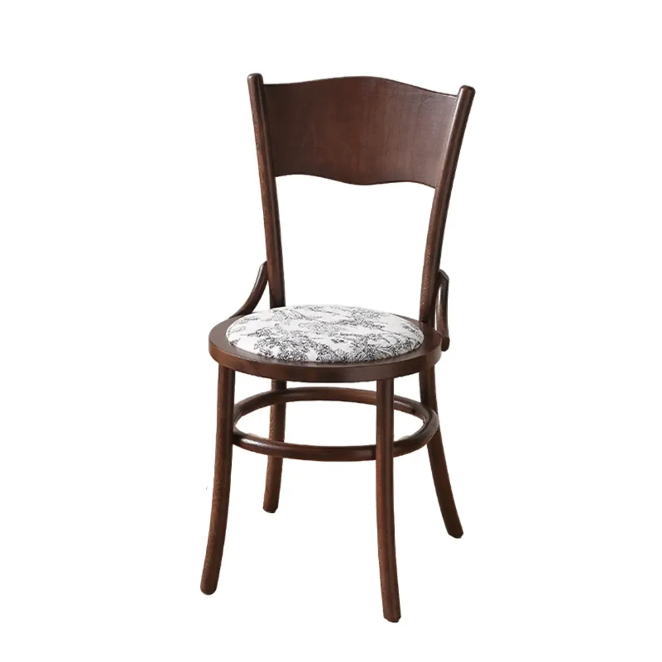 Mid-Century Modern Round Wood Dining Chair