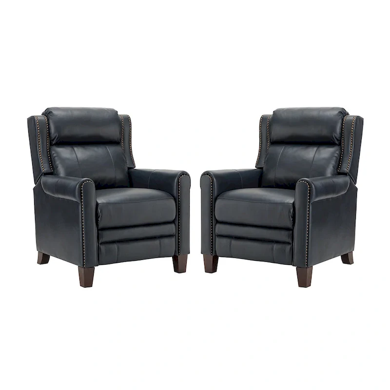 Felisa 32.48  Wide Genuine Leather Manual Recline Set of 2