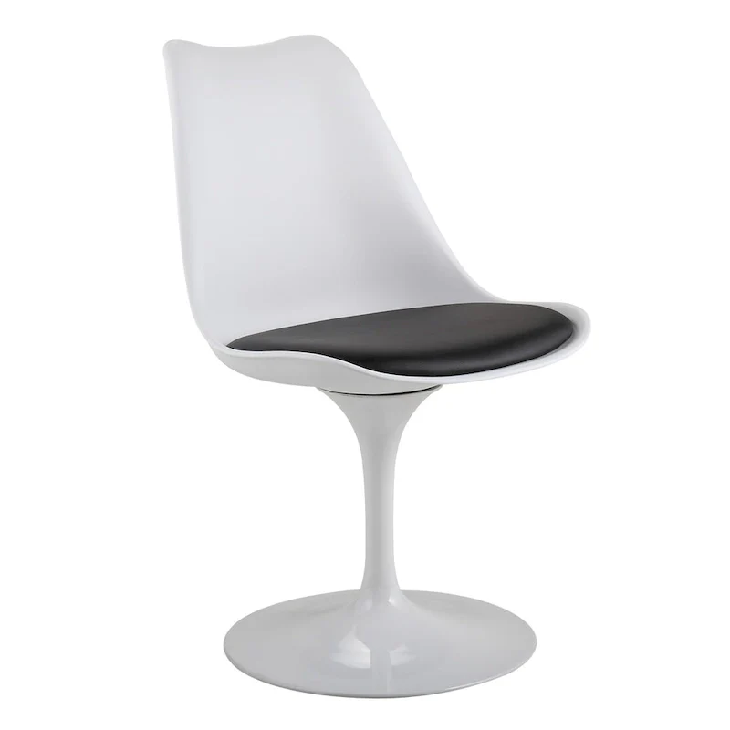 Swivel Tulip Side Chair,Dining Chair with Cushioned Seat and Curved Backrest