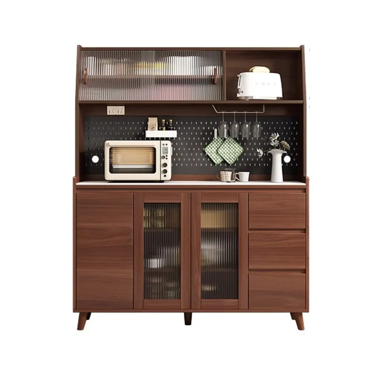 Modern Slab Stone Countertop Kitchen Sideboard