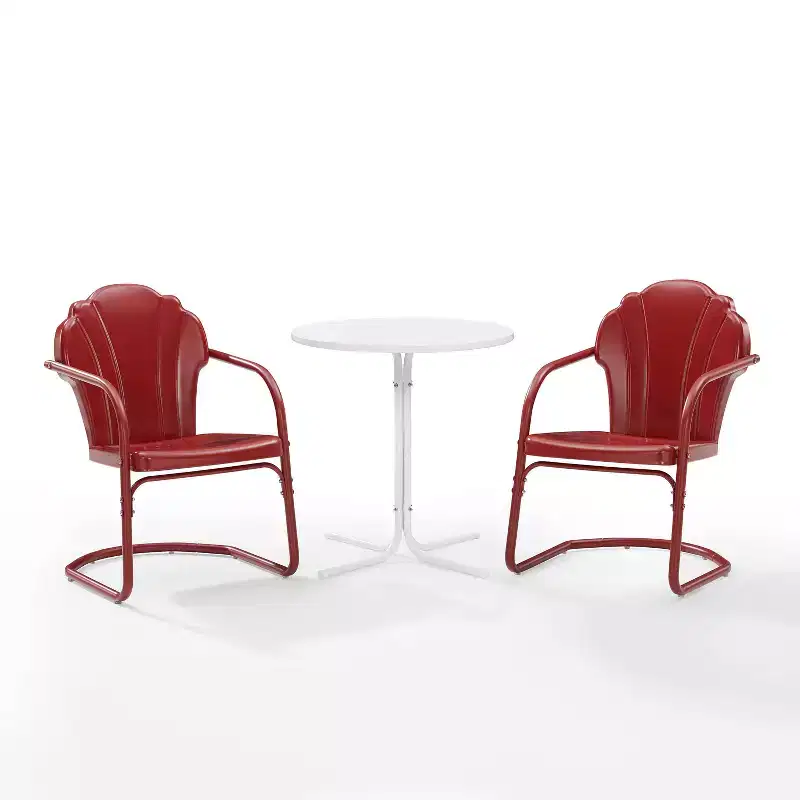 Crosley 3pc Tulip Retro Metal Bistro Set