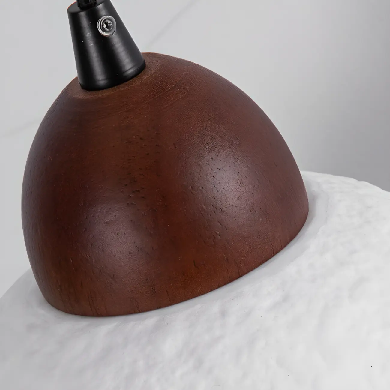 Modern Wood Ceramic Hanging Globe Pendant Light