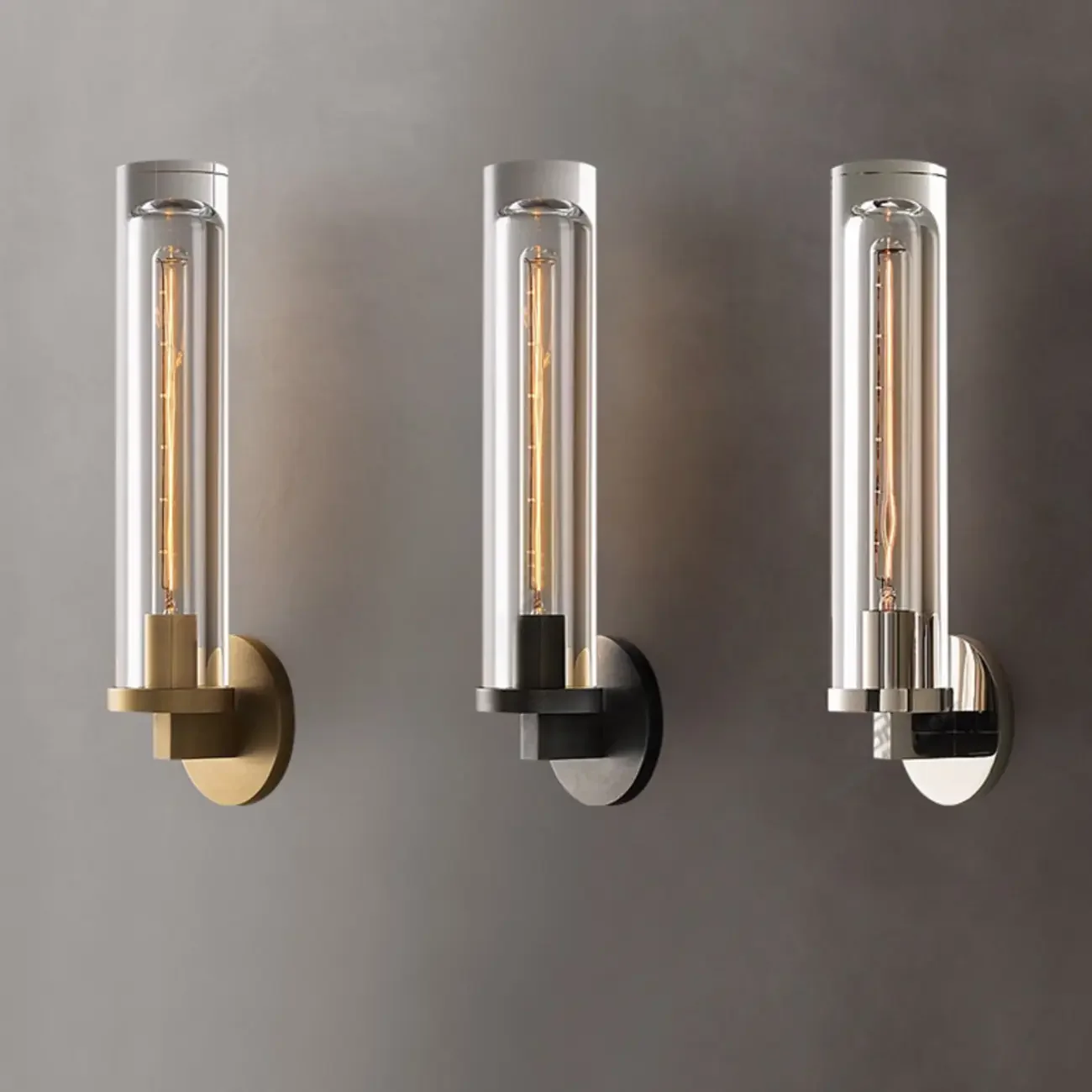 Mini Metal Crystal Cylinder Modern Wall Sconce Light