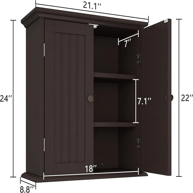 Bathroom Wall Cabinet - 8D x 21.1W x 24H