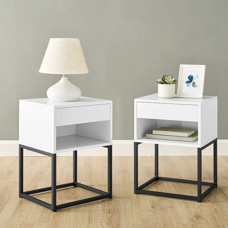 Simple End Table with Drawer and Shelf – Versatile Accent Table for Any Room