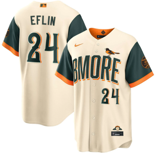Zach Eflin Baltimore Orioles Cream 2026 City Connect Jersey