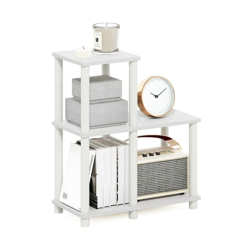 Furinno Turn-N-Tube No Tools 2-Tier Elevated TV Stands