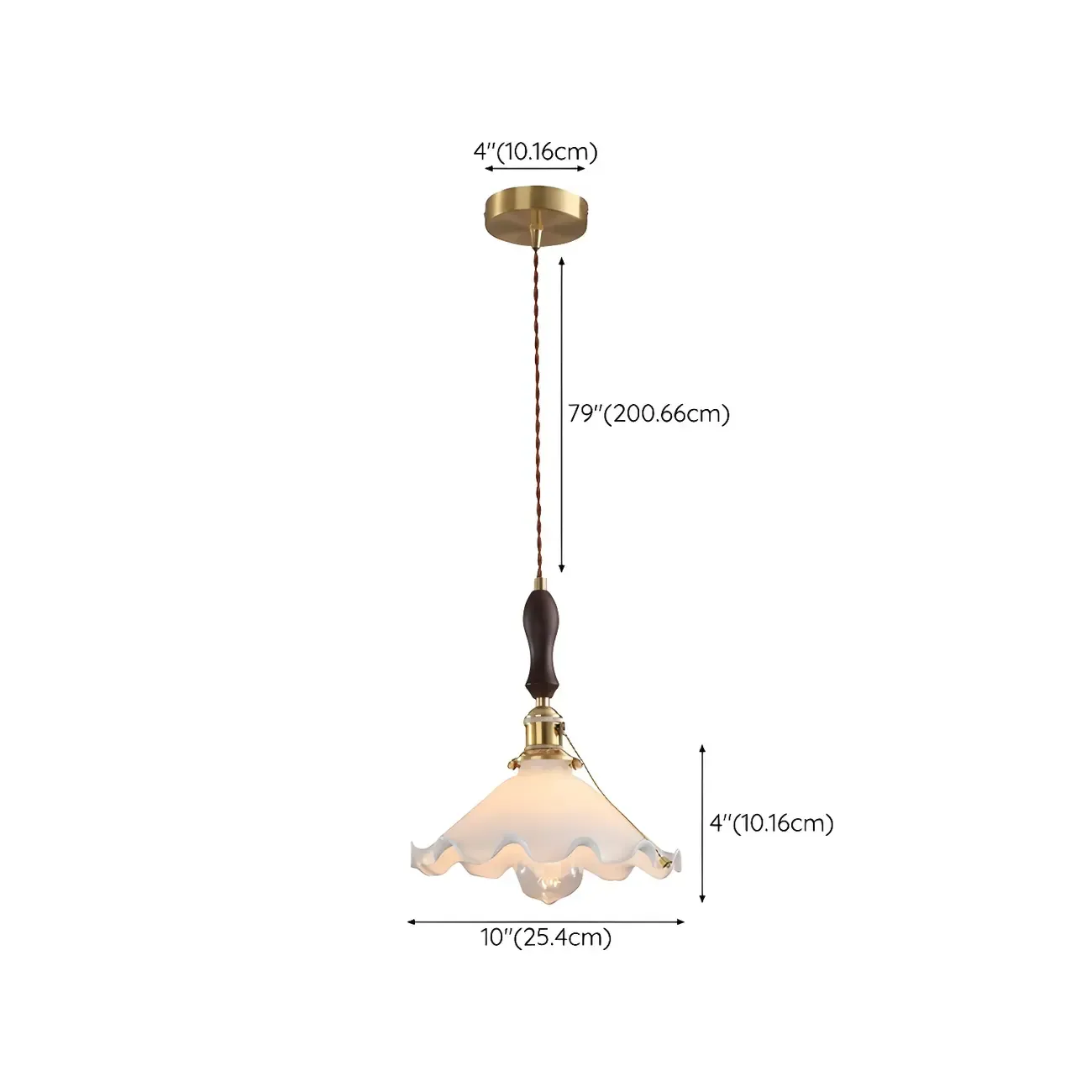 Modern Gold Accent Glass Flower Pendant Light