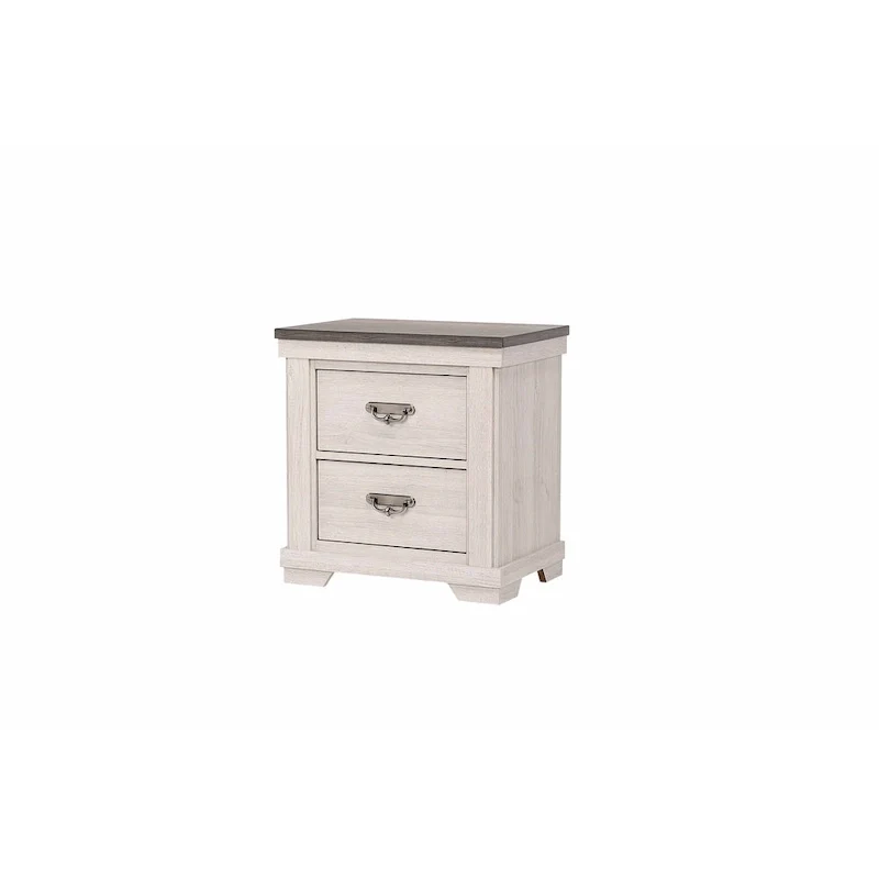 Candra 6 Piece Cream Brown Panel Bedroom Set