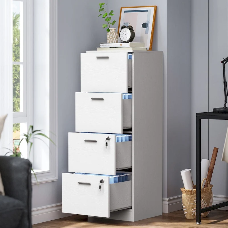 Moasis 51H 4 Drawers File Cabinet Lockable Vertical Storage Cabinet for Home Office