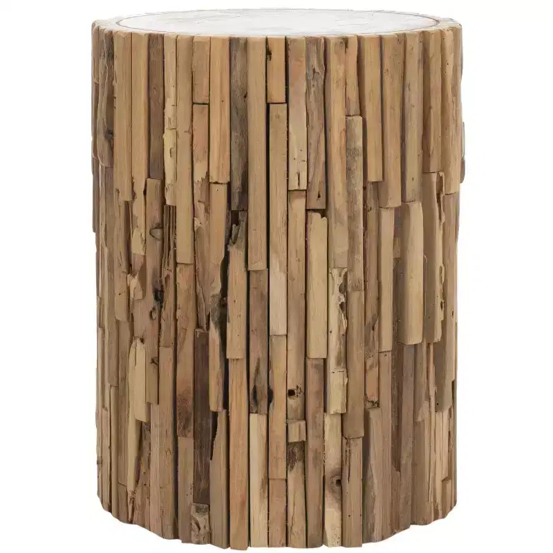 Minadoka Rnd Stool - FOX1008 - Medium Oak - Safavieh Couture